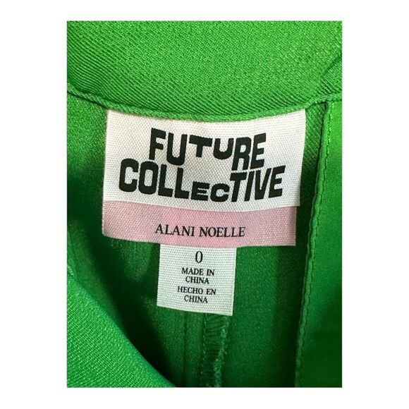 NWOT Future Collective with Alani Noelle Green Relaxed Trouser Shorts Size 0 - Picture 8 of 10
